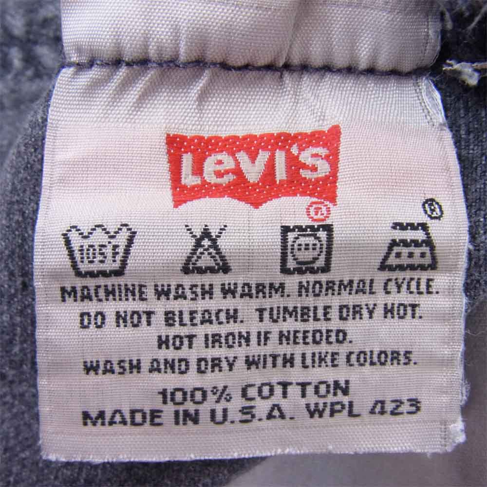 CHROME HEARTS クロムハーツ（原本無） LEVI'S リーバイス 501 レザークロスパッチ デニムパンツ ブラック系【美品】【中古】