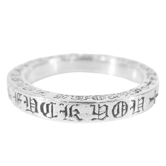 CHROME HEARTS クロムハーツ（原本無） 3mm FUCK YOU スペーサー リング シルバー系 20号程度【中古】