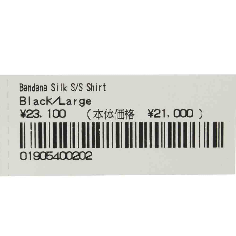 Supreme シュプリーム 21SS Bandana Silk S/S Shirt バンダナ シルク 半袖 シャツ ブラック系 L【新古品】【未使用】【中古】