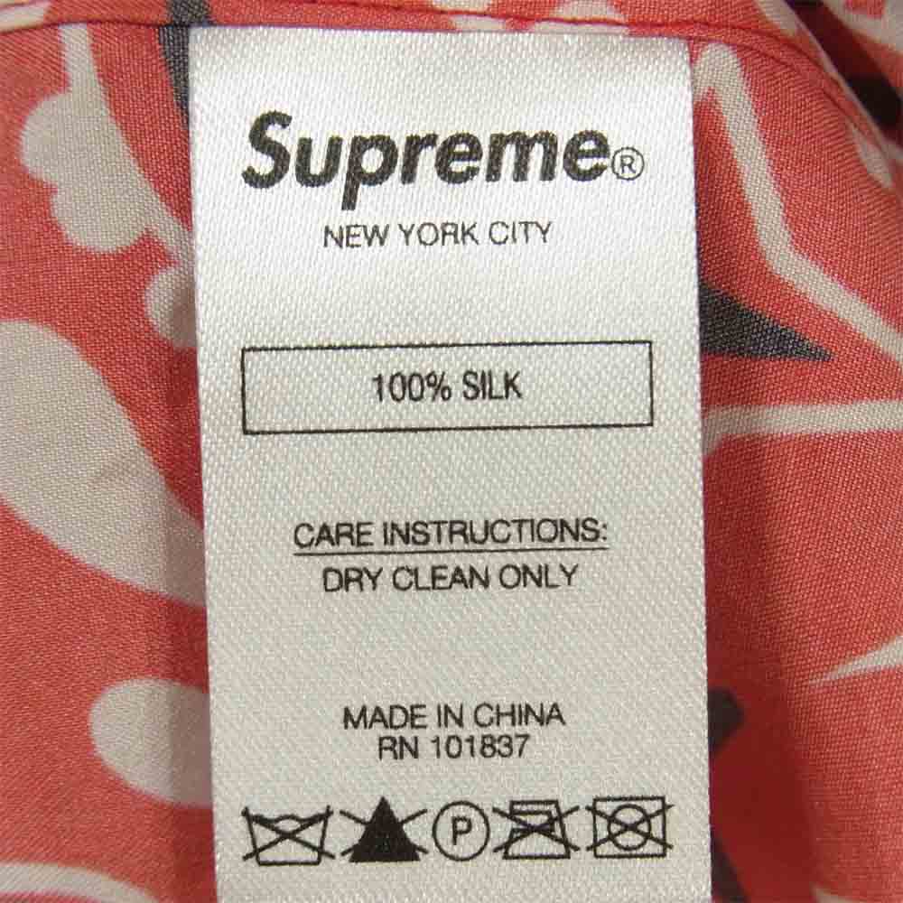 Supreme シュプリーム 21SS Bandana Silk S/S Shirt バンダナ シルク 半袖 シャツ レッド系 L【新古品】【未使用】【中古】