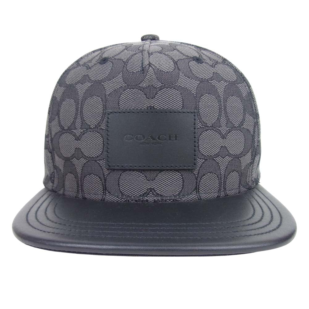 COACH コーチ 68861 シグネチャー キャップ ダークブラウン系【中古】