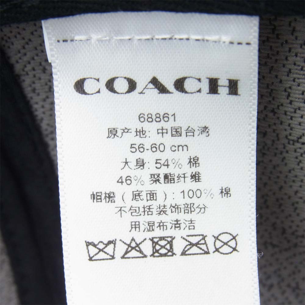 COACH コーチ 68861 シグネチャー キャップ ダークブラウン系【中古】