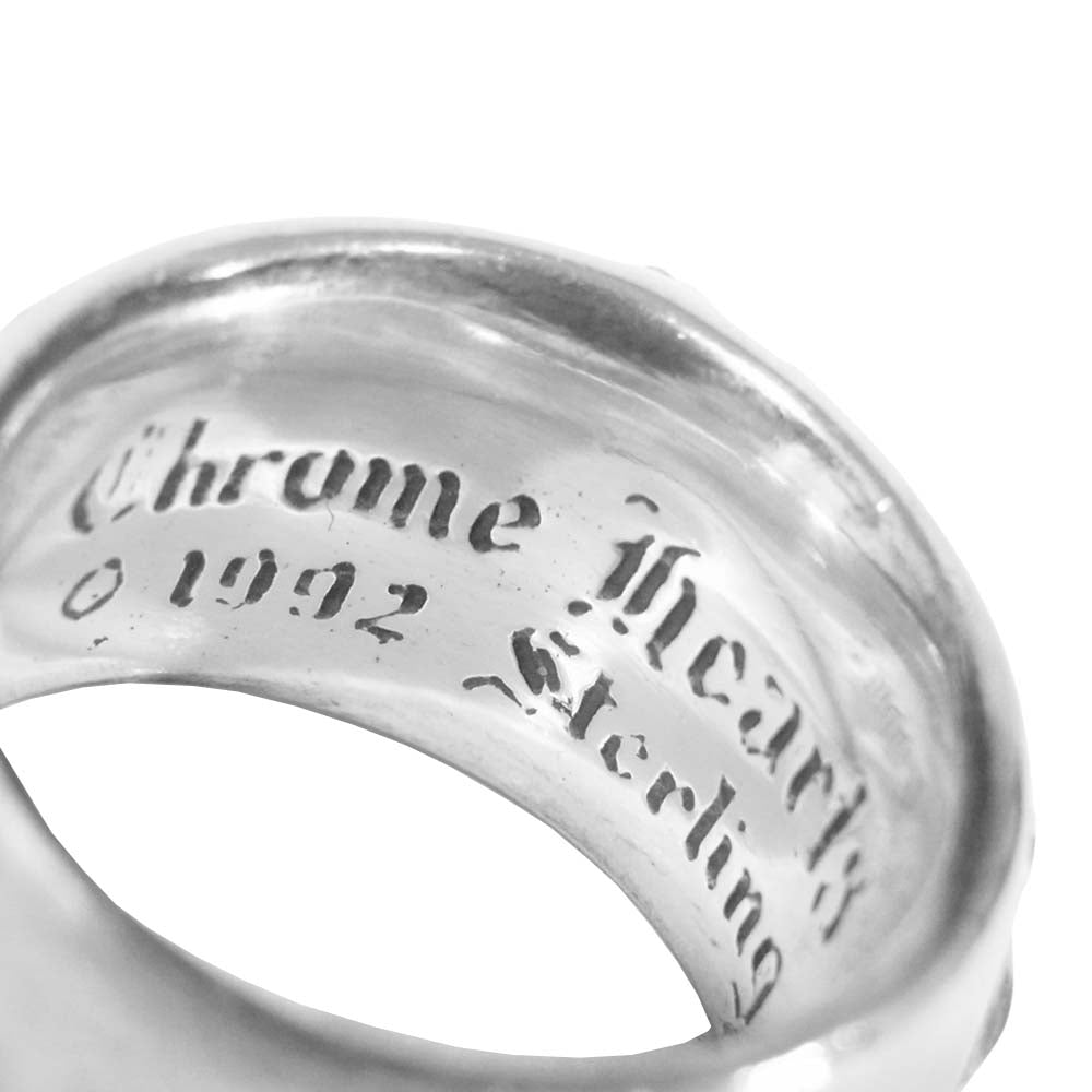 CHROME HEARTS クロムハーツ（原本無） FRORAL CRS RING フローラル クロス リング シルバー系 16～17号程度【中古】