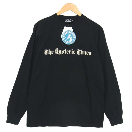 HYSTERIC GLAMOUR ヒステリックグラマー 20AW 02203CL16 HYS TIMES ロング Tシャツ ブラック系 M【新古品】【未使用】【中古】