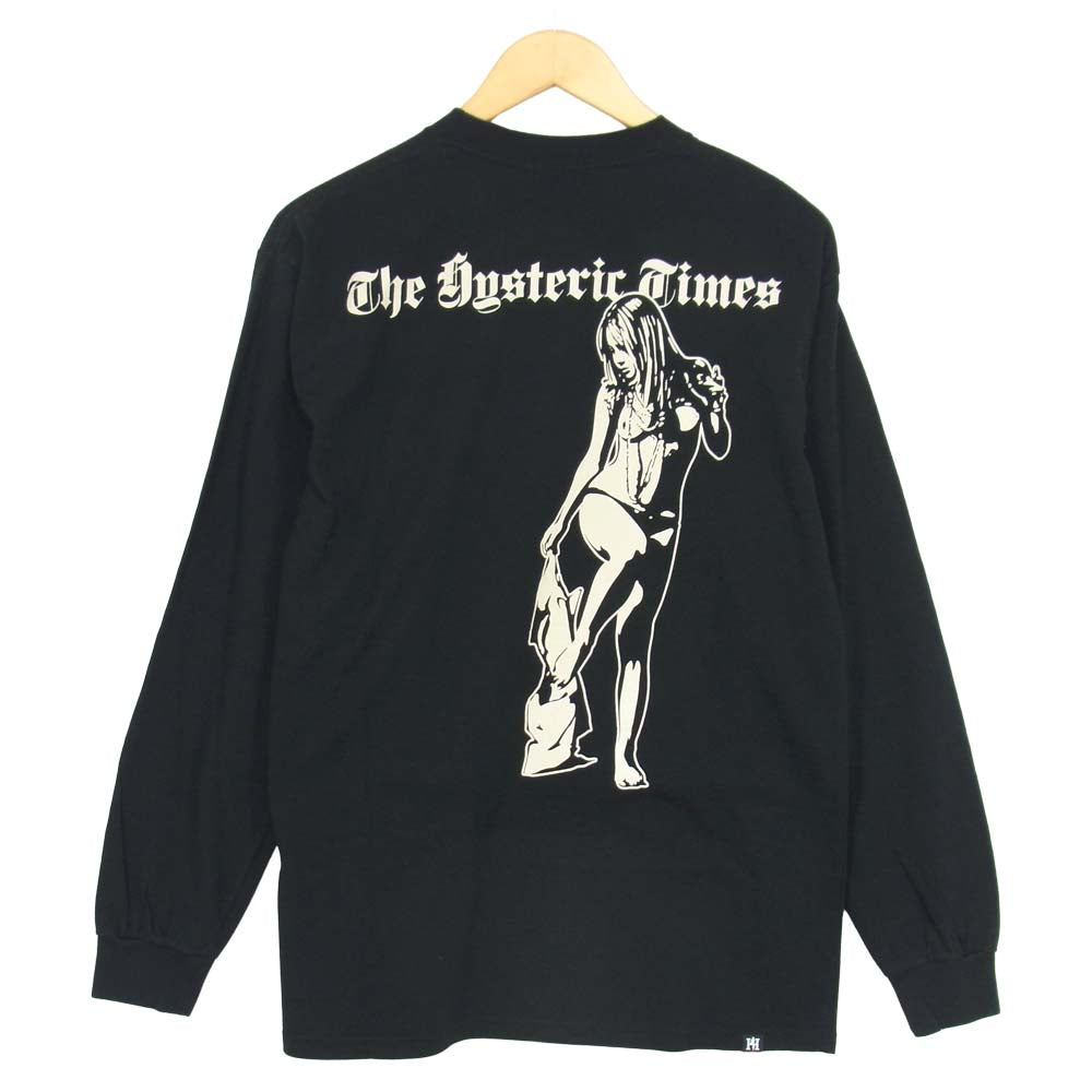 HYSTERIC GLAMOUR ヒステリックグラマー 20AW 02203CL16 HYS TIMES ロング Tシャツ ブラック系 M【新古品】【未使用】【中古】
