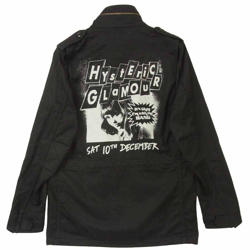 HYSTERIC GLAMOUR ヒステリックグラマー 02193AB09 LIVEAT HYSTERIC M65 ミリタリー ジャケット ブラック系 S【中古】