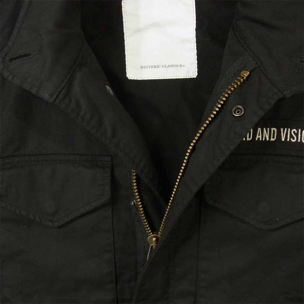 HYSTERIC GLAMOUR ヒステリックグラマー 02193AB09 LIVEAT HYSTERIC M65 ミリタリー ジャケット ブラック系 S【中古】