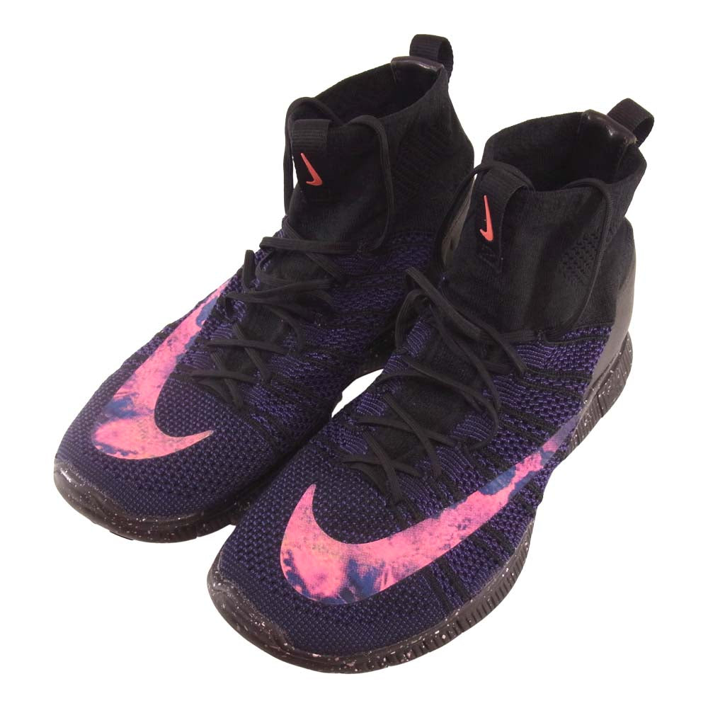 NIKE ナイキ 805554-002 FREE MERCURIAL SUPERFLY フリー フライニット マーキュリアル スニーカー ダークネイビー系 ピンク系 27.5ｃｍ【中古】