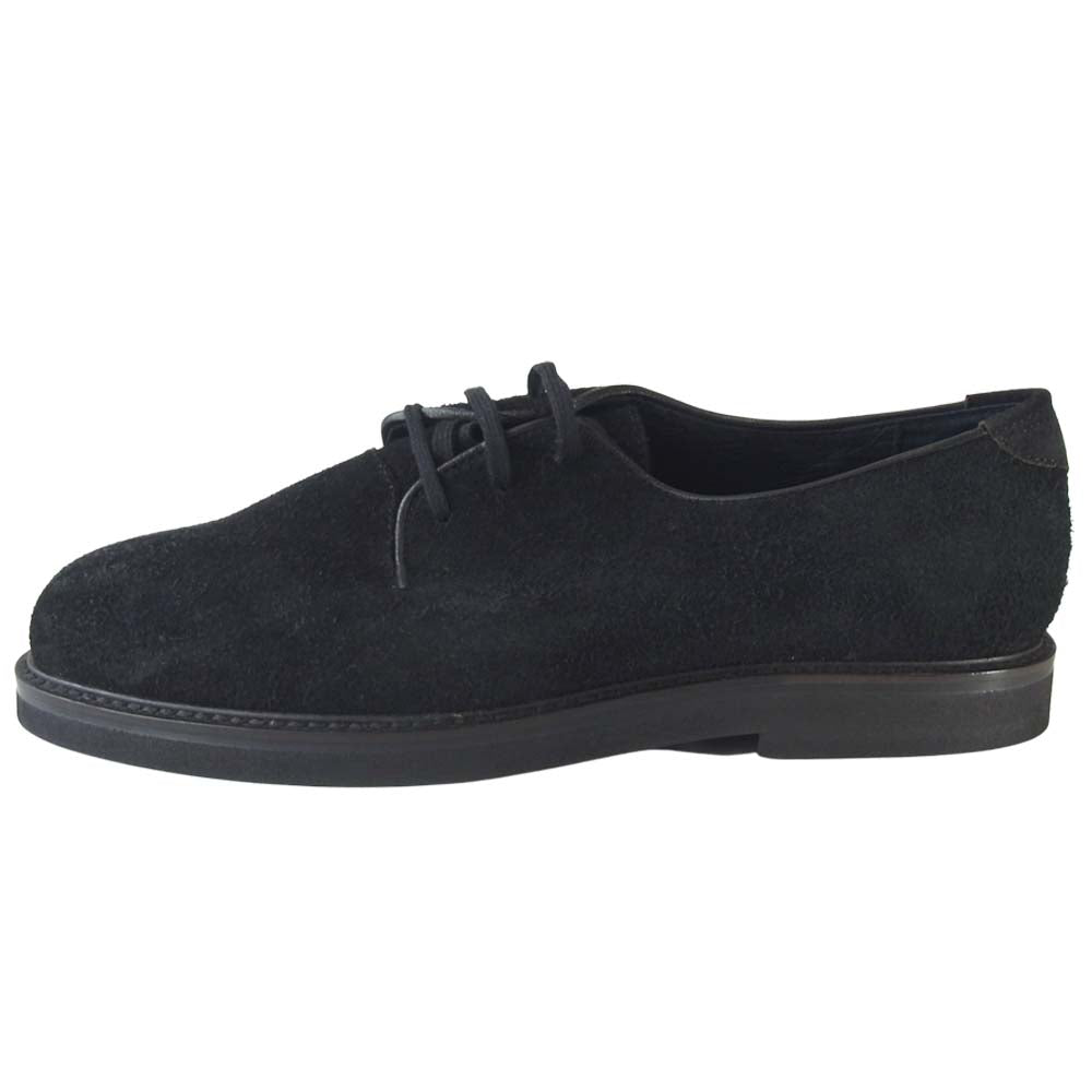 Yohji Yamamoto ヨウジヤマモト Y's for men ワイズフォーメン 80s 初期ロゴ スエード プレーントゥ シューズ ブラック系 LL【中古】