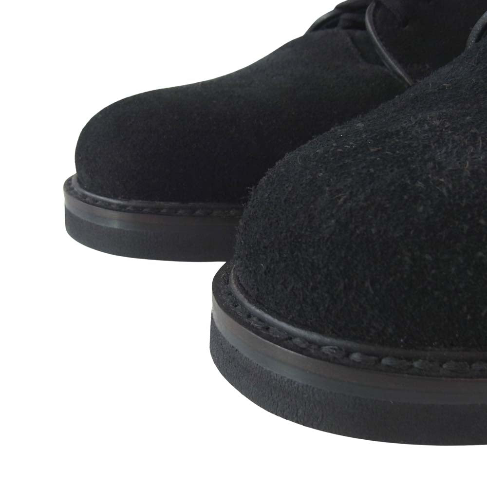 Yohji Yamamoto ヨウジヤマモト Y's for men ワイズフォーメン 80s 初期ロゴ スエード プレーントゥ シューズ ブラック系 LL【中古】