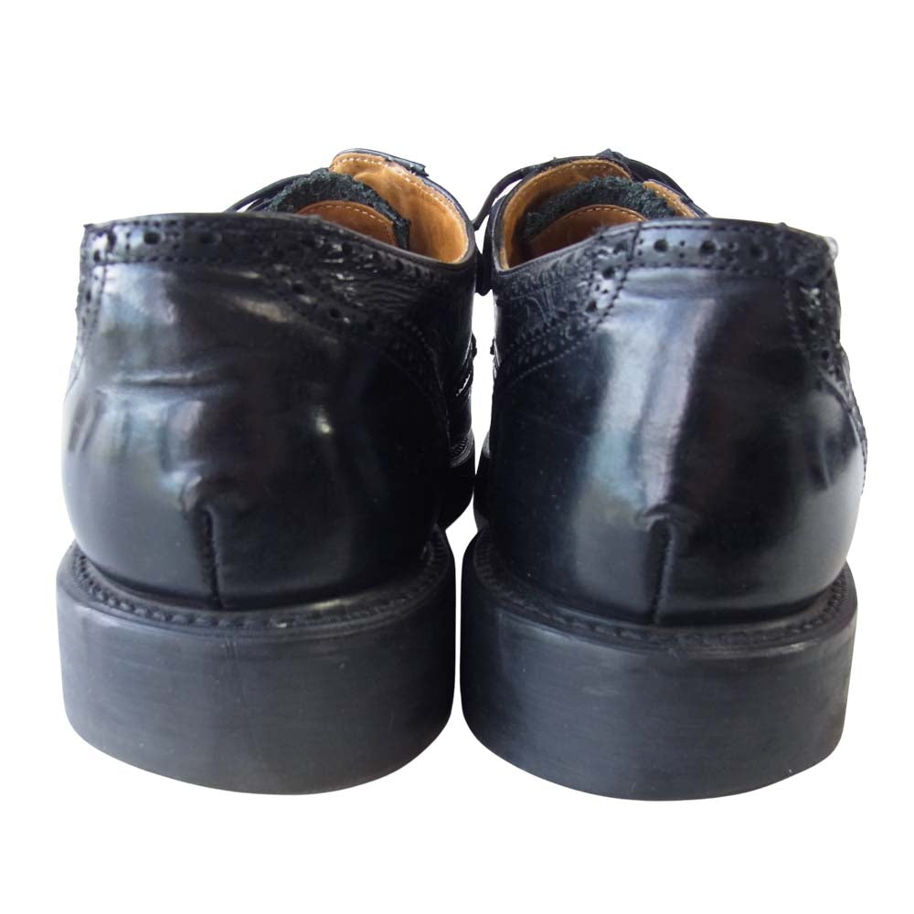 Yohji Yamamoto ヨウジヤマモト × ジョージコックス George Cox 英国製 ボタニカル 型押 ブローグ シューズ ブラック系【中古】