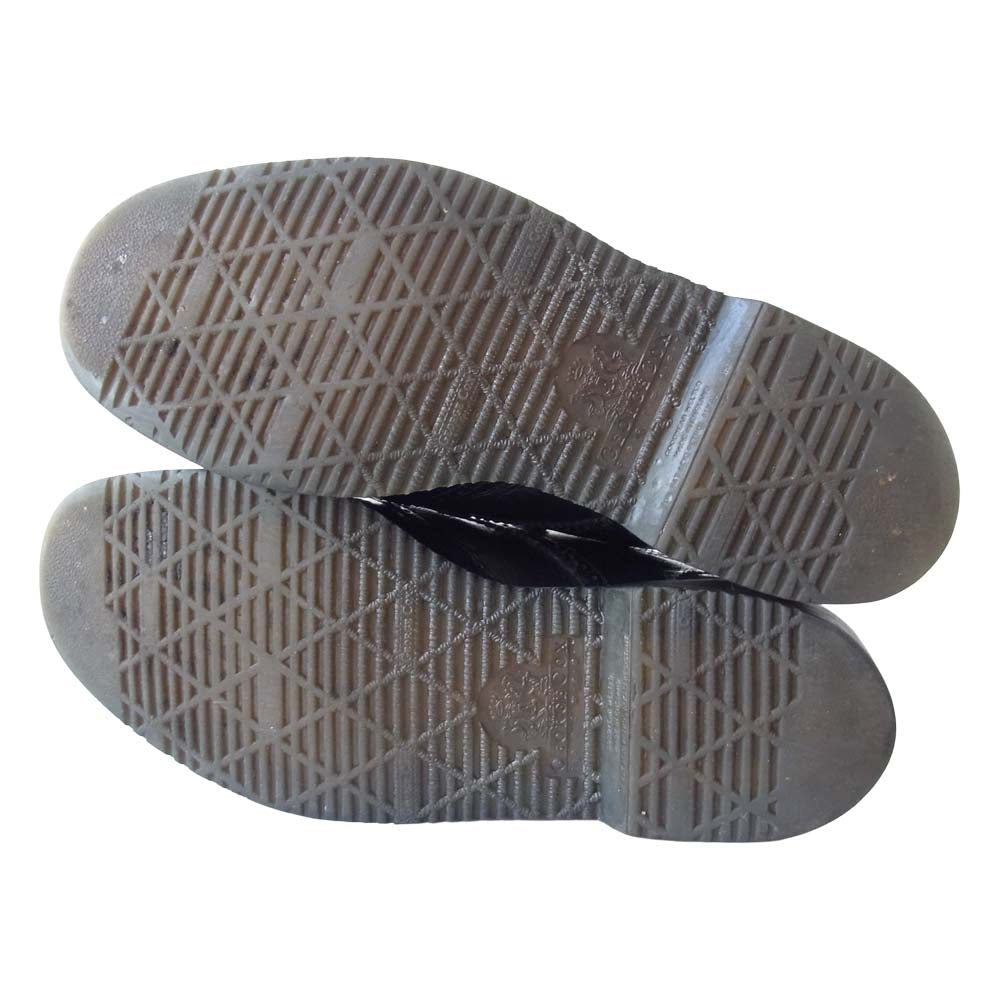 Yohji Yamamoto ヨウジヤマモト × ジョージコックス George Cox 英国製 ボタニカル 型押 ブローグ シューズ ブラック系【中古】