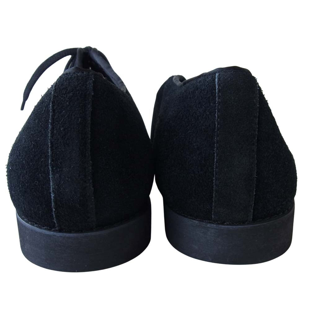 Yohji Yamamoto ヨウジヤマモト POUR HOMME プールオム 80s 丸ロゴ 初期 スエード レザー シューズ ブラック系 L【美品】【中古】