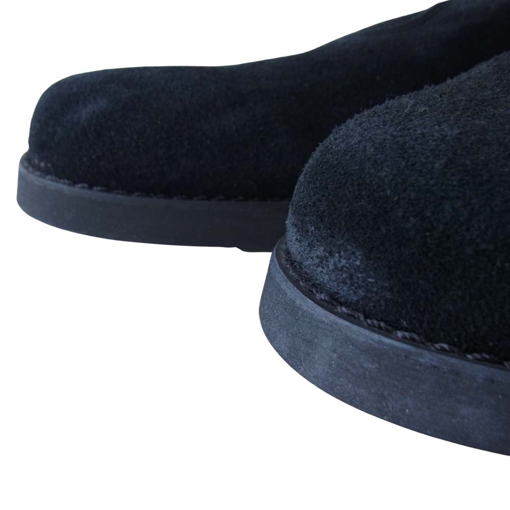 Yohji Yamamoto ヨウジヤマモト POUR HOMME プールオム 80s 丸ロゴ 初期 スエード レザー シューズ ブラック系 L【美品】【中古】