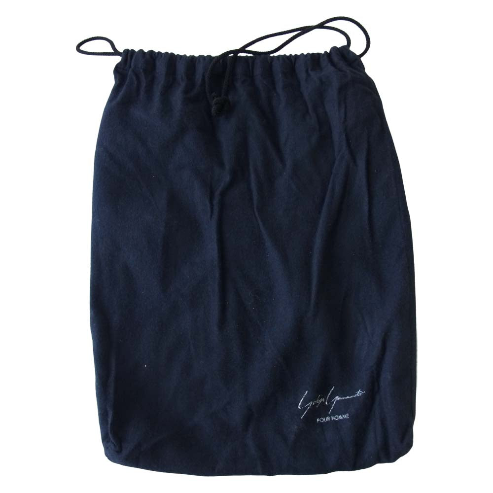 Yohji Yamamoto ヨウジヤマモト POUR HOMME プールオム 80s 丸ロゴ 初期 スエード レザー シューズ ブラック系 L【美品】【中古】