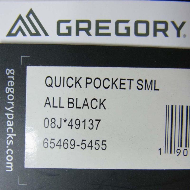 GREGORY グレゴリー 65469-5455 QUICK POCKET S クイック ポケット S ショルダー バッグ ブラック系 S【新古品】【未使用】【中古】