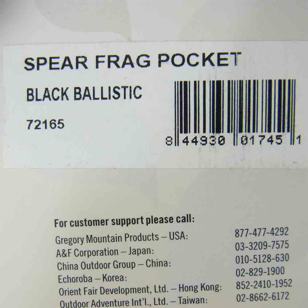 GREGORY グレゴリー 72165 SPEAR FRAG POCKET スピアー フラッグ ポケット ショルダー バッグ ブラック系【極上美品】【中古】