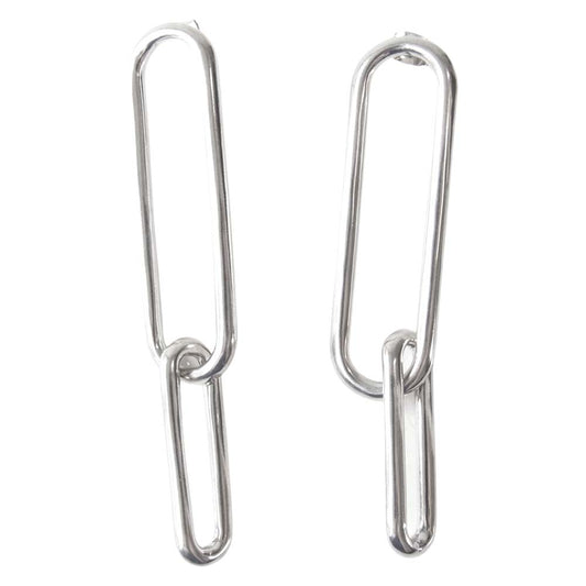 フィリップ オーディベール Double oval earring ピアス シルバー系 F【中古】