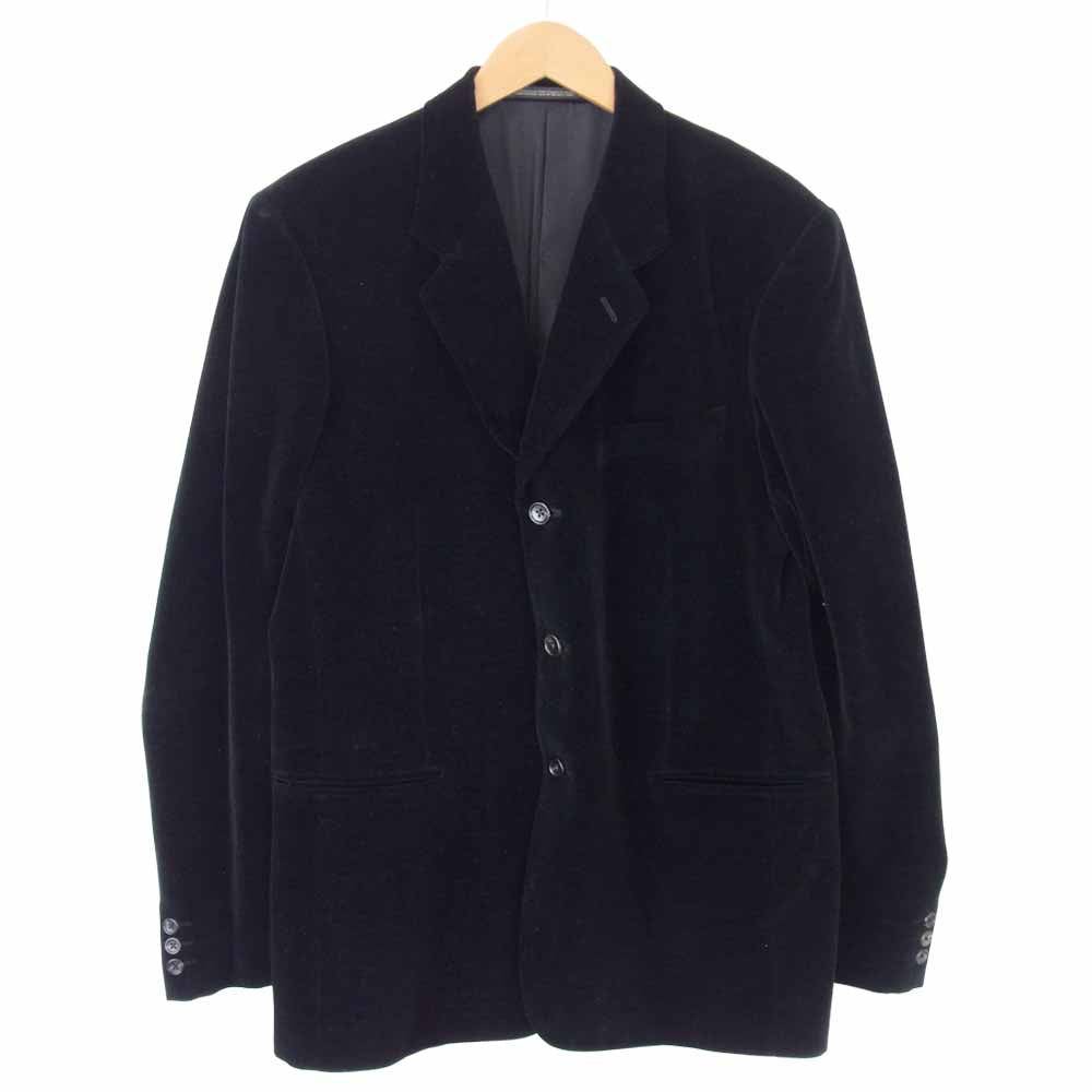 Yohji Yamamoto ヨウジヤマモト COSTUME'D HOMME コスチュームドオム ベロア 3B テーラードジャケット ブラック系 3【中古】