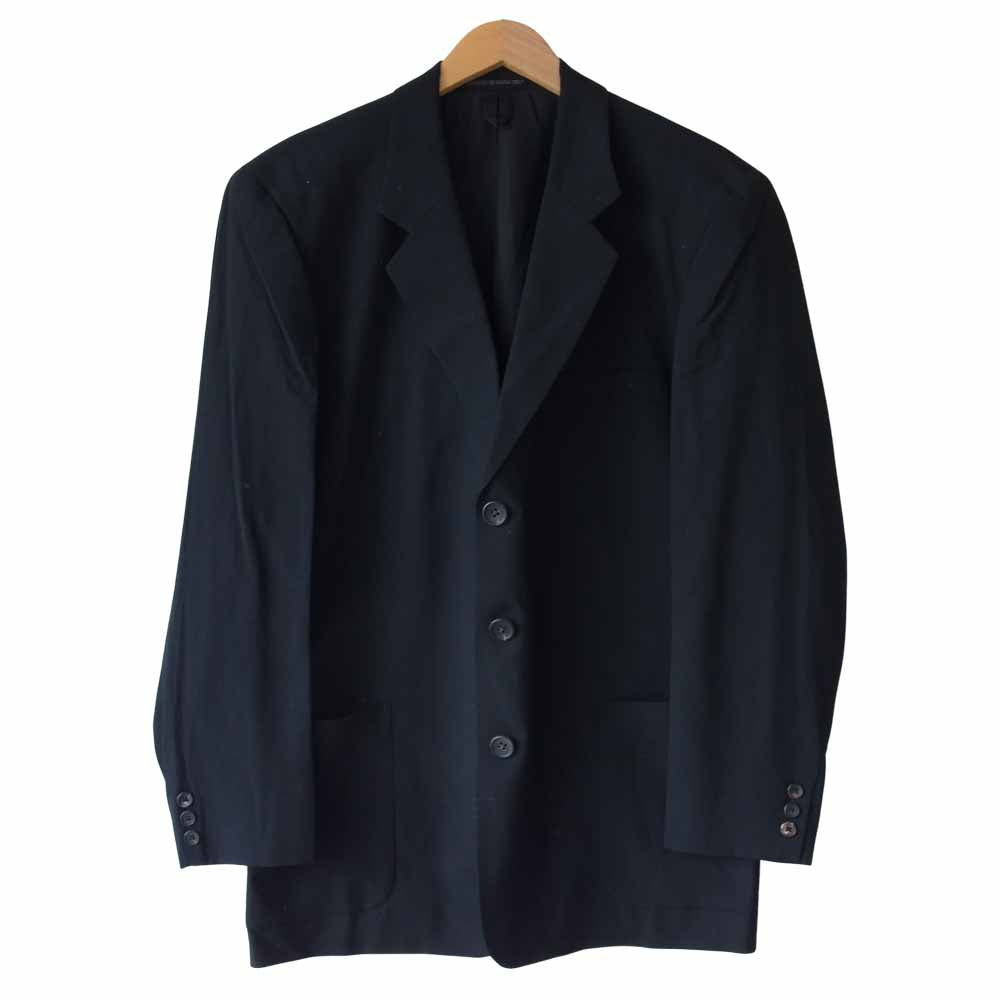 Yohji Yamamoto ヨウジヤマモト POUR HOMME プールオム ウールギャバジン 3B テーラードジャケット ブラック系 S【中古】