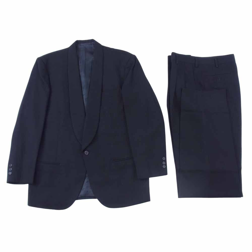 Yohji Yamamoto ヨウジヤマモト Y's for men ワイズフォーメン 80s 丸ロゴ 初期タグ ショールカラー ウール セットアップ ブラック系 ジャケットM ボトムL【中古】