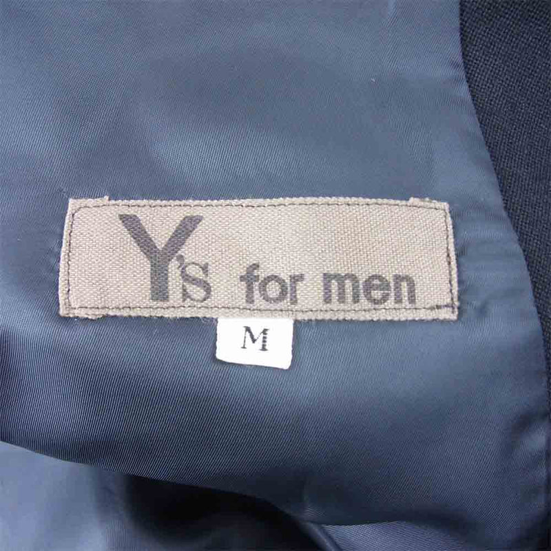 Yohji Yamamoto ヨウジヤマモト Y's for men ワイズフォーメン 80s 丸ロゴ 初期タグ ショールカラー ウール セットアップ ブラック系 ジャケットM ボトムL【中古】