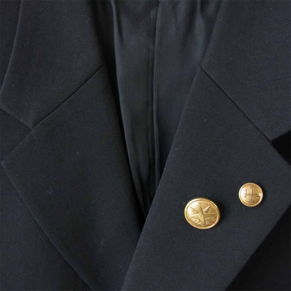 Yohji Yamamoto ヨウジヤマモト POUR HOMME プールオム 80s 丸ロゴ 初期タグ ラペル金ボタン装飾 ウール 2B テーラードジャケット ブラック系 M【中古】