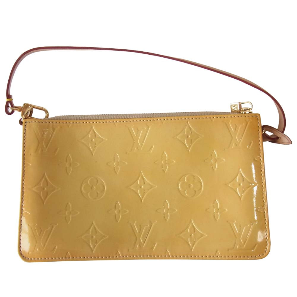 LOUIS VUITTON ルイ・ヴィトン M91010 モノグラム ヴェルニ レキシントン アクセサリー ポーチ イエロー系【中古】