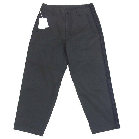 BRU NA BOINNE ブルーナボイン 7549 バウ パンツ コットン サイド 日本製 ブラック系 L【美品】【中古】