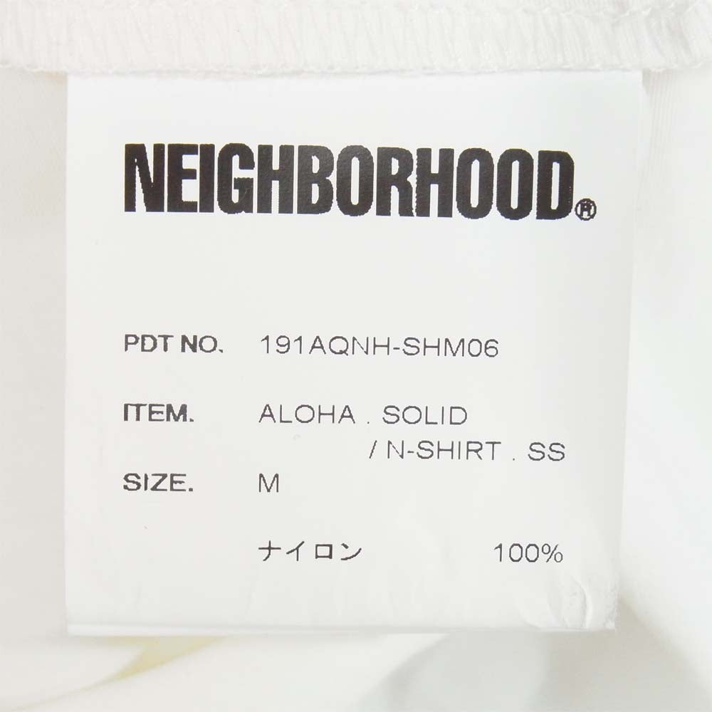 NEIGHBORHOOD ネイバーフッド 191AQNH-SHM06 ALOHA SOLID N-SHIRT 半袖 シャツ オフホワイト系 M【中古】