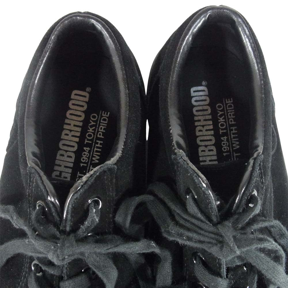 NEIGHBORHOOD ネイバーフッド G.R. / CL - SNEAKER スエード ローカット スニーカー ブラック系 27.5cm【中古】