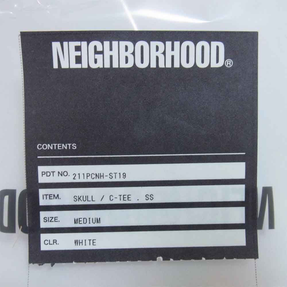 NEIGHBORHOOD ネイバーフッド 21SS 211PCNH-ST19 SKULL/C-TEE.SS スカル 半袖 Tシャツ ホワイト系 M【新古品】【未使用】【中古】