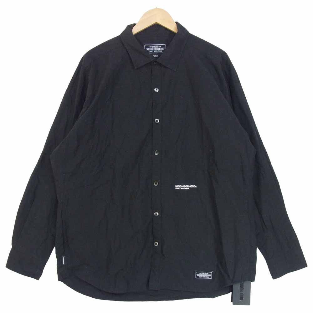 NEIGHBORHOOD ネイバーフッド 20SS 202SPNH-SHM01 TRAD/SHIRTS.LS トラッド 長袖 シャツ ブラック系 L【中古】