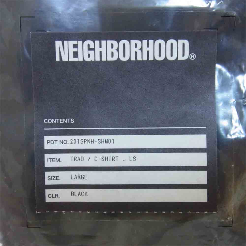NEIGHBORHOOD ネイバーフッド 20SS 202SPNH-SHM01 TRAD/SHIRTS.LS トラッド 長袖 シャツ ブラック系 L【中古】