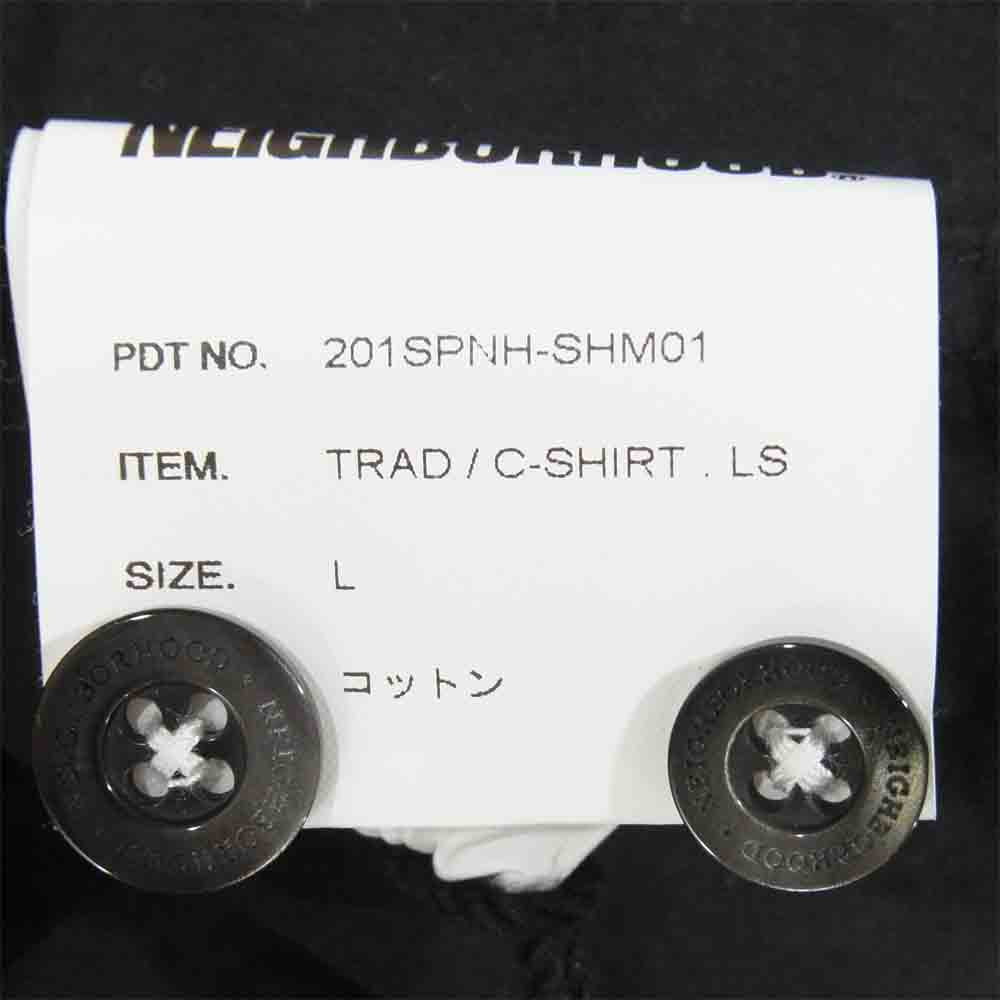NEIGHBORHOOD ネイバーフッド 20SS 202SPNH-SHM01 TRAD/SHIRTS.LS トラッド 長袖 シャツ ブラック系 L【中古】