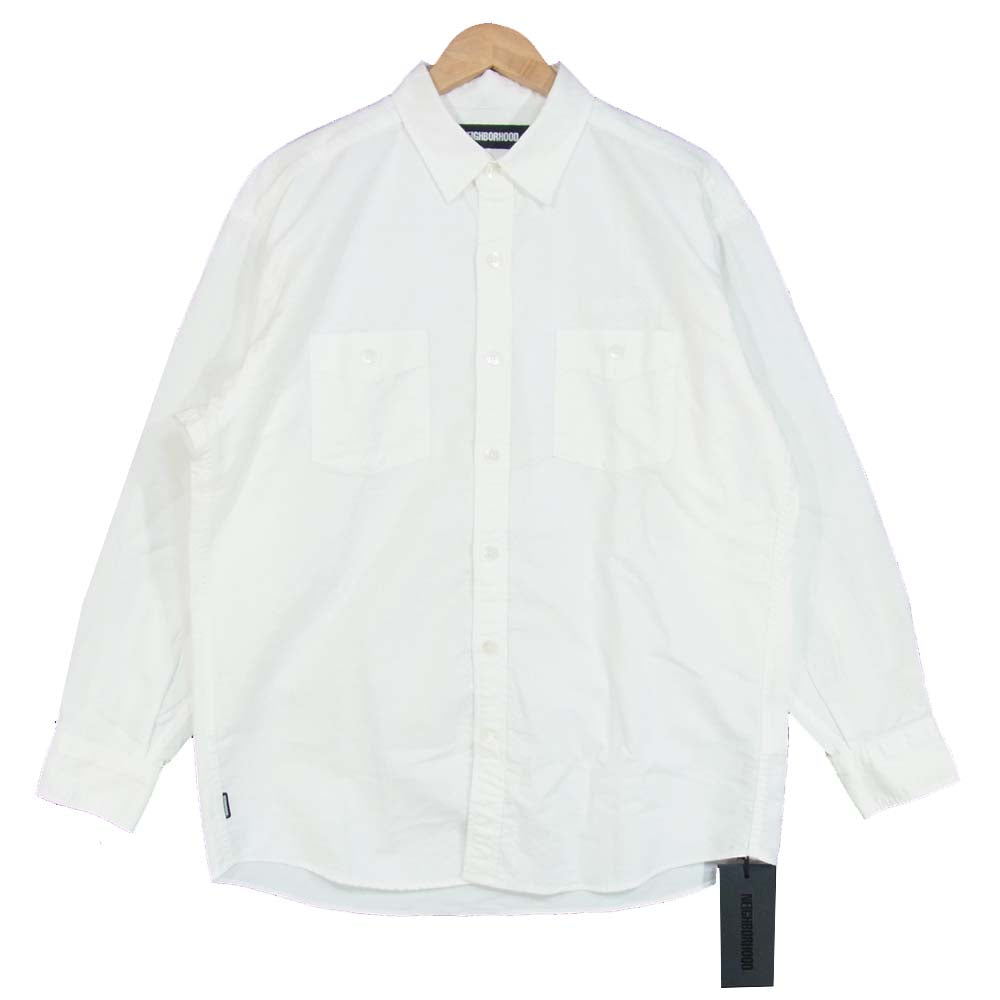 NEIGHBORHOOD ネイバーフッド 211BENH-SHM01 CLASSIC OX/SH.LS オックスフォード 長袖 シャツ ホワイト系 S【新古品】【未使用】【中古】