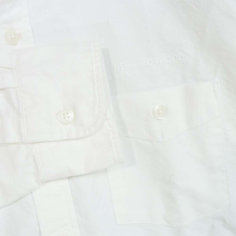 NEIGHBORHOOD ネイバーフッド 211BENH-SHM01 CLASSIC OX/SH.LS オックスフォード 長袖 シャツ ホワイト系 S【新古品】【未使用】【中古】