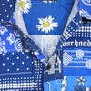 NEIGHBORHOOD ネイバーフッド 211TSNH-SHM07 BANDANA . TYPE-B / C-SHIRT バンダナ 半袖 シャツ ブルー系 L【新古品】【未使用】【中古】
