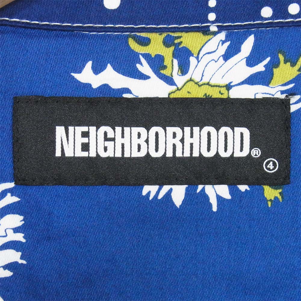 NEIGHBORHOOD ネイバーフッド 211TSNH-SHM07 BANDANA . TYPE-B / C-SHIRT バンダナ 半袖 シャツ ブルー系 L【新古品】【未使用】【中古】