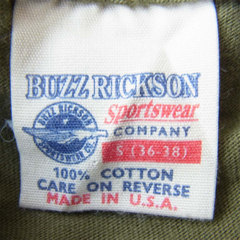Buzz Rickson's バズリクソンズ 6th Night Fighters プリント Tシャツ カーキ系 S【中古】