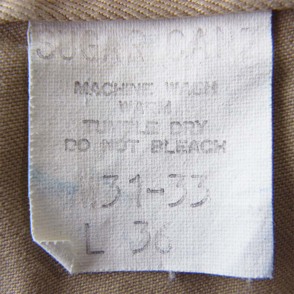 SUGAR CANE シュガーケーン シンチバック チノ ワーク パンツ ベージュ系 31～33【中古】