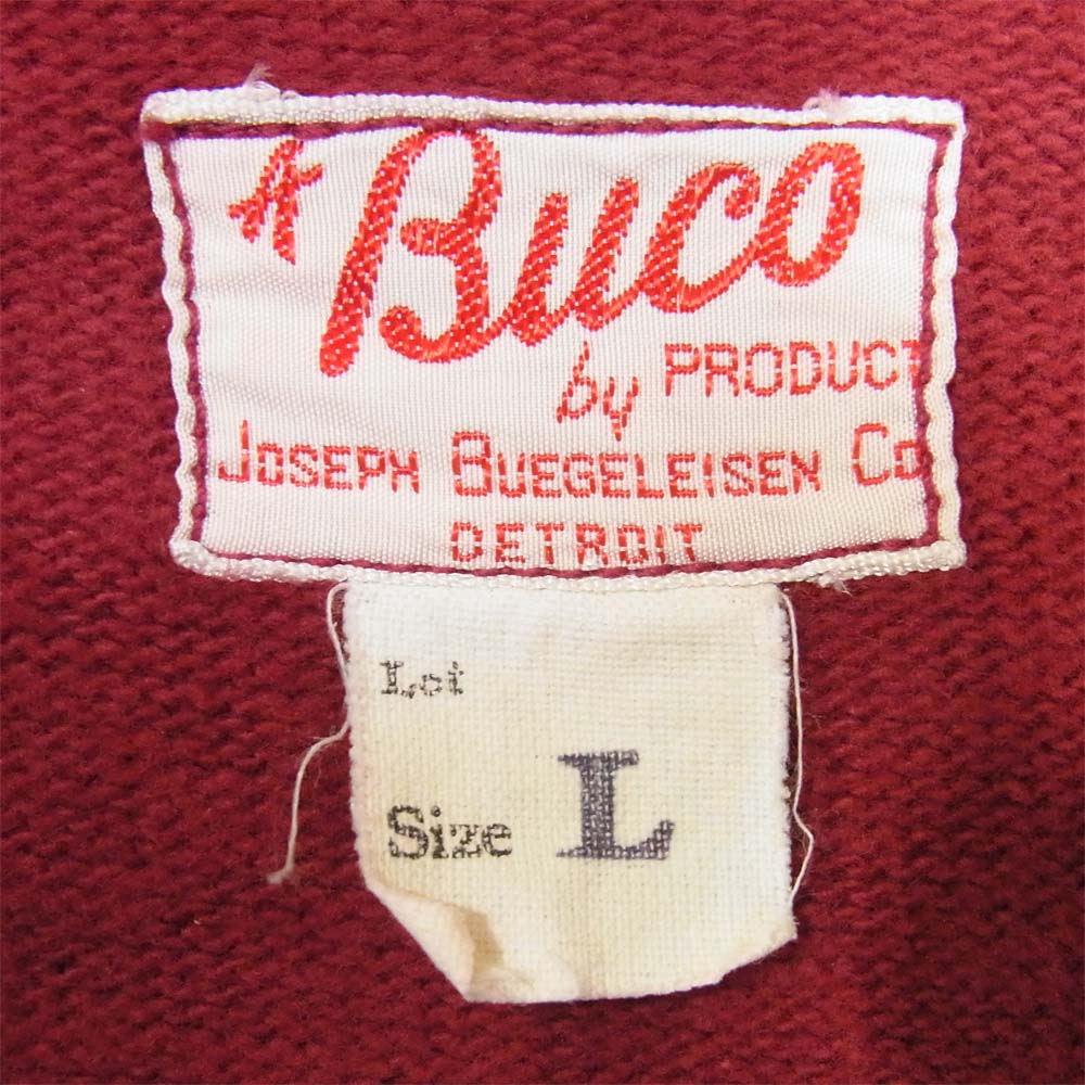 The REAL McCOY'S ザリアルマッコイズ 旧マッコイ BUCO ブコ ハーフジップ ヘビー ニット エンジ系 L【中古】