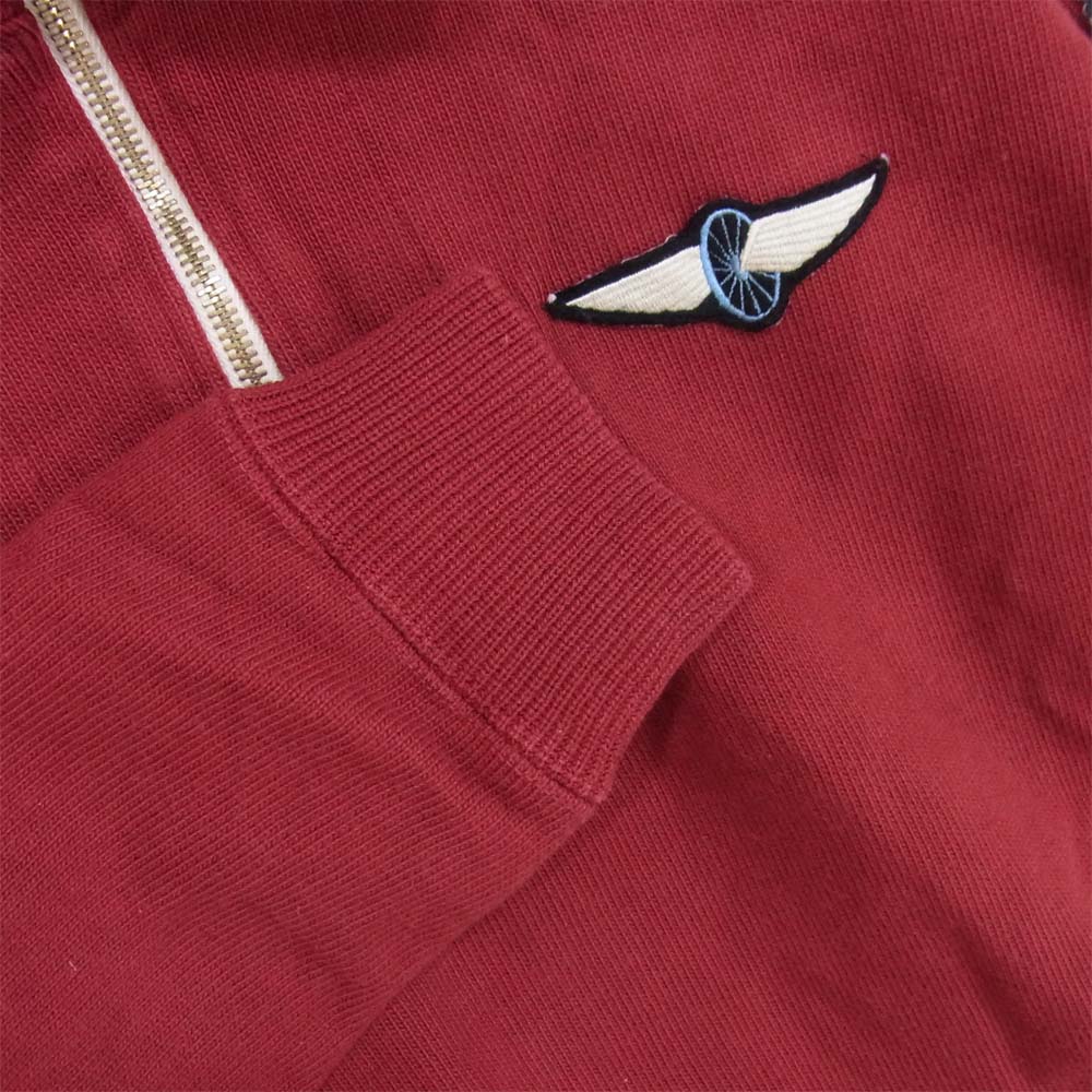 The REAL McCOY'S ザリアルマッコイズ 旧マッコイ BUCO ブコ ハーフジップ ヘビー ニット エンジ系 L【中古】