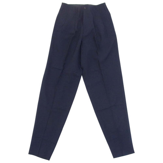 Yohji Yamamoto ヨウジヤマモト POUR HOMME プールオム ウール ギャバジン 2タック スラックス パンツ ダークネイビー系 S【中古】