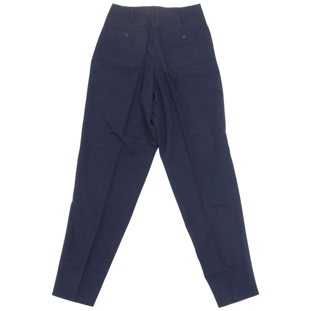 Yohji Yamamoto ヨウジヤマモト POUR HOMME プールオム ウール ギャバジン 2タック スラックス パンツ ダークネイビー系 S【中古】