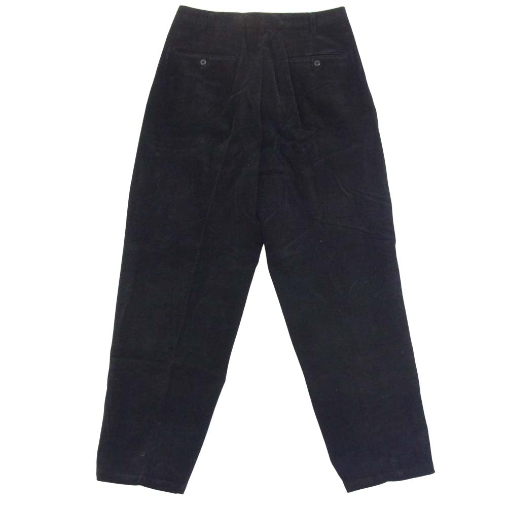 Yohji Yamamoto ヨウジヤマモト Y's for men ワイズフォーメン コーデュロイ 2タック パンツ ブラック系 L【中古】