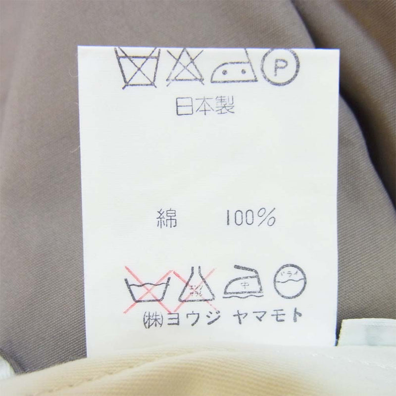 Yohji Yamamoto ヨウジヤマモト POUR HOMME プールオム 80s 丸ロゴ 初期タグ コットン 1タック パンツ グレージュ系 S【中古】