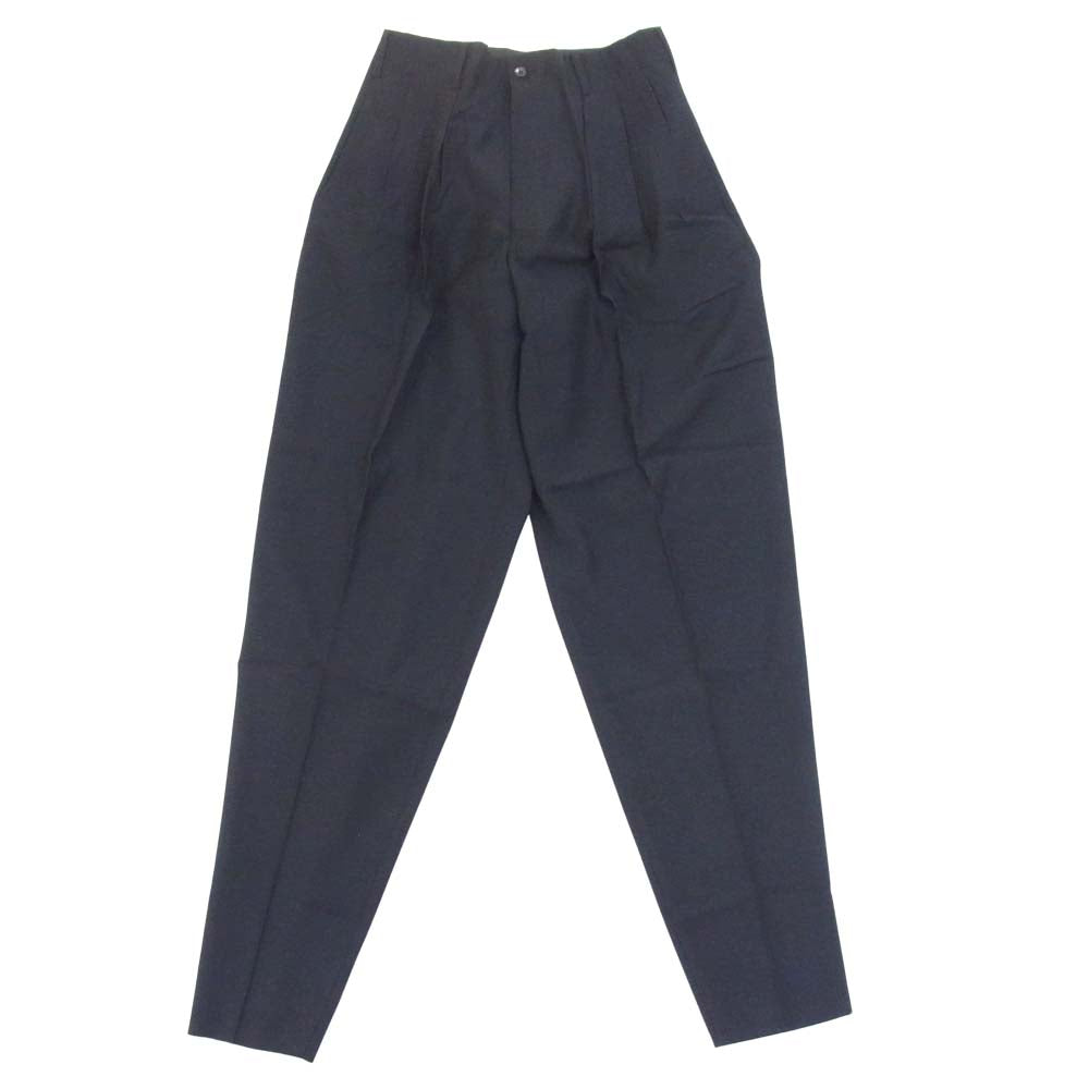 Yohji Yamamoto ヨウジヤマモト POUR HOMME プールオム 80s 丸ロゴ 初期タグ ウールトロ 3タック パンツ ブラック系 S【中古】