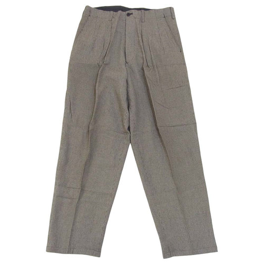 Yohji Yamamoto ヨウジヤマモト Y's for men ワイズフォーメン レーヨン 千鳥格子 2タック パンツ グレー系 M【中古】