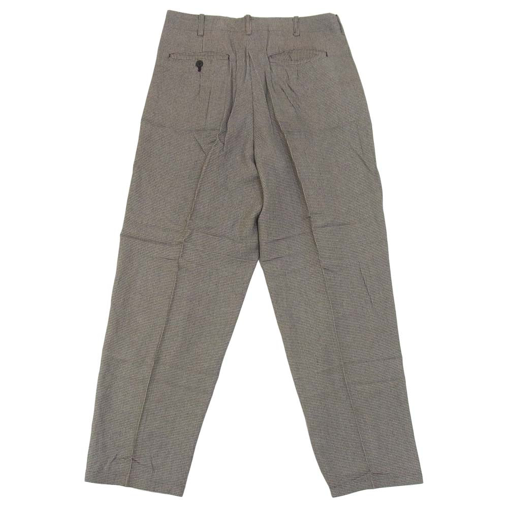 Yohji Yamamoto ヨウジヤマモト Y's for men ワイズフォーメン レーヨン 千鳥格子 2タック パンツ グレー系 M【中古】